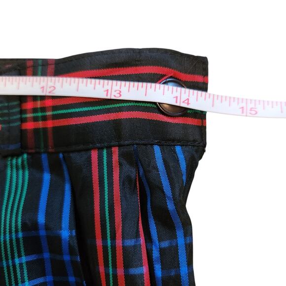 VINTAGE COMM black plaid skirt pleated size 10 NOS - Picture 6 of 7